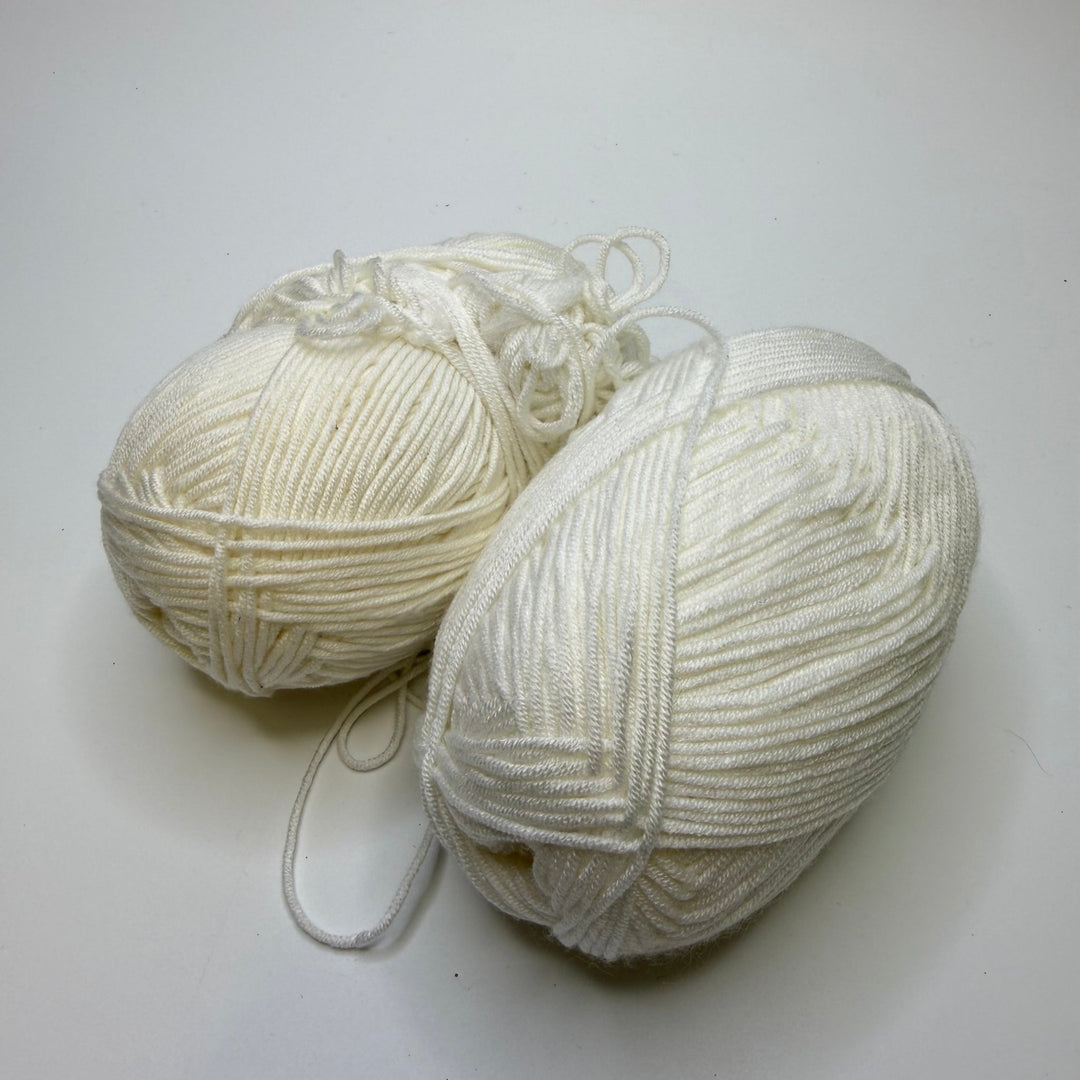 Cotton Nylon blend Yarn - White - 2 Pack - True Deadstock supplies Fabric by private - Sustainable Textile | FABCYCLE