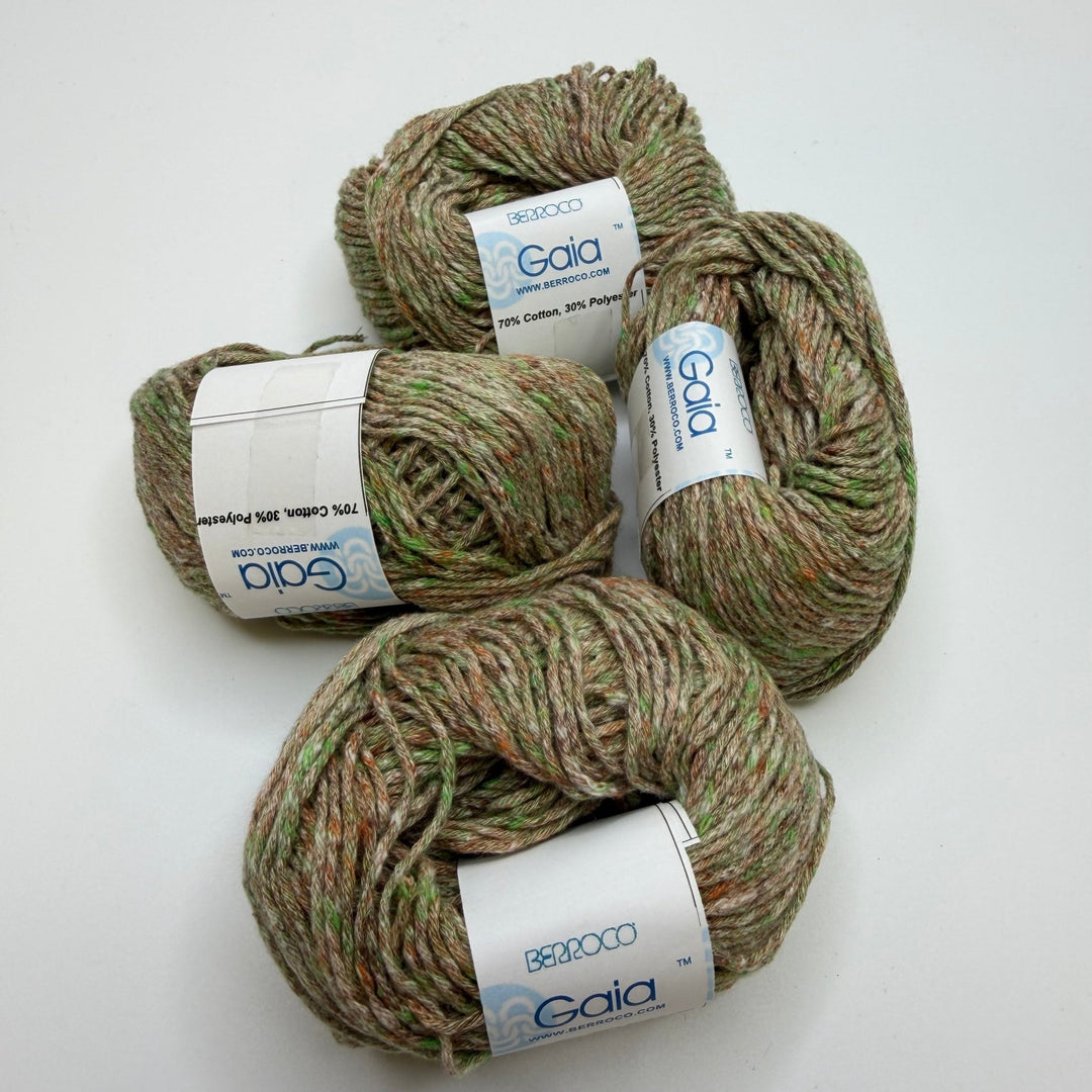 Cotton Polyester Yarn - Beige Green Multi - 4 Pack - True Deadstock supplies Fabric by private - Sustainable Textile | FABCYCLE