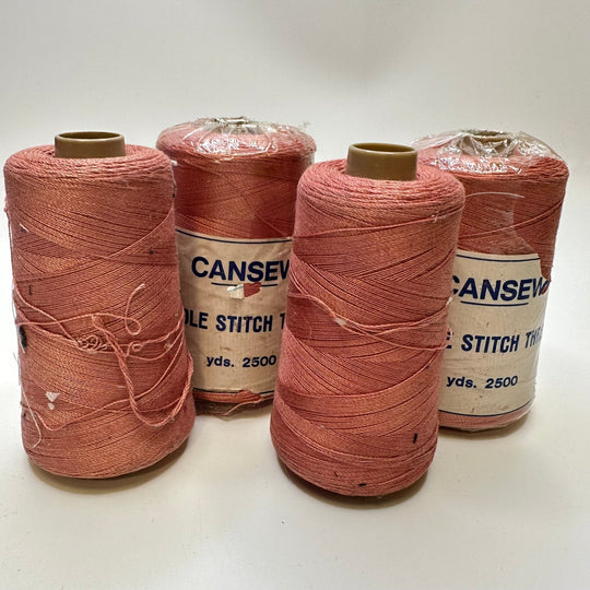 Cotton Saddle Stitch Thread - Dark Pink - 4 Pack - True Deadstock supplies Fabric by private - Sustainable Textile | FABCYCLE