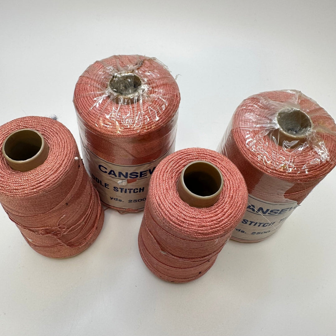 Cotton Saddle Stitch Thread - Dark Pink - 4 Pack - True Deadstock supplies Fabric by private - Sustainable Textile | FABCYCLE