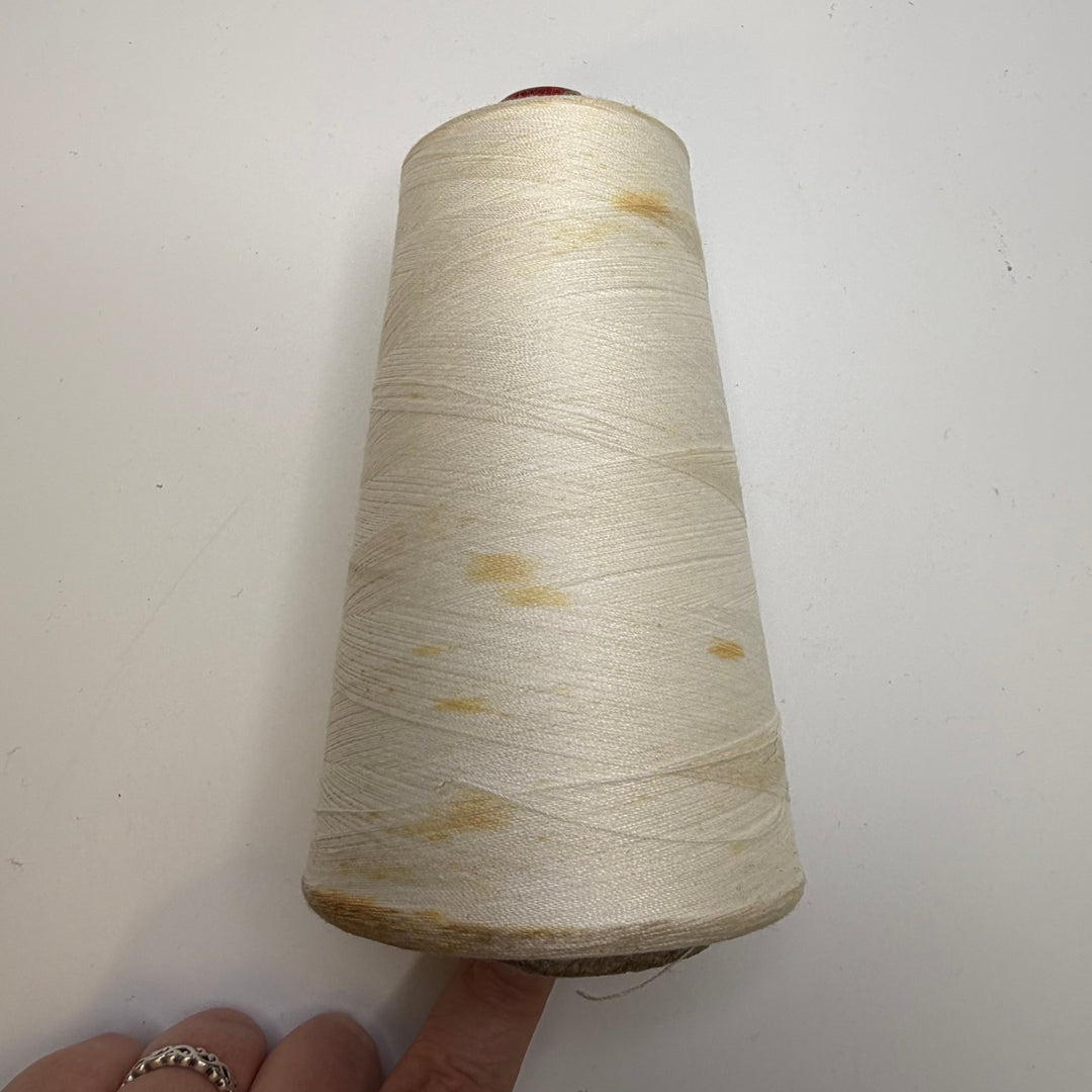 Cotton Topstitching Thread - Cream - True Deadstock supplies Fabric by private - Sustainable Textile | FABCYCLE