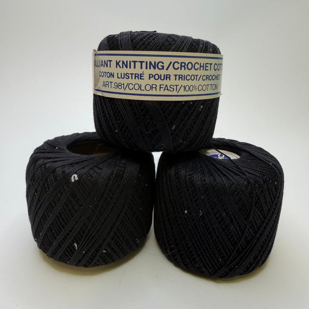 Cotton Yarn - Black - 3 Pack - True Deadstock supplies Fabric by private - Sustainable Textile | FABCYCLE