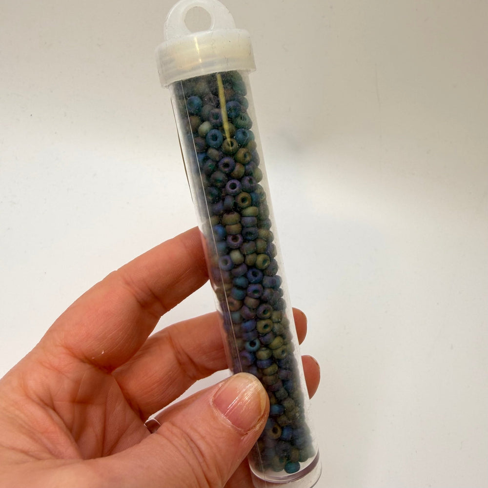 Countess Matte Multi Seed Beads Beads - Blue Purple Green - 500 Pack - True Deadstock supplies Fabric by private - Sustainable Textile | FABCYCLE