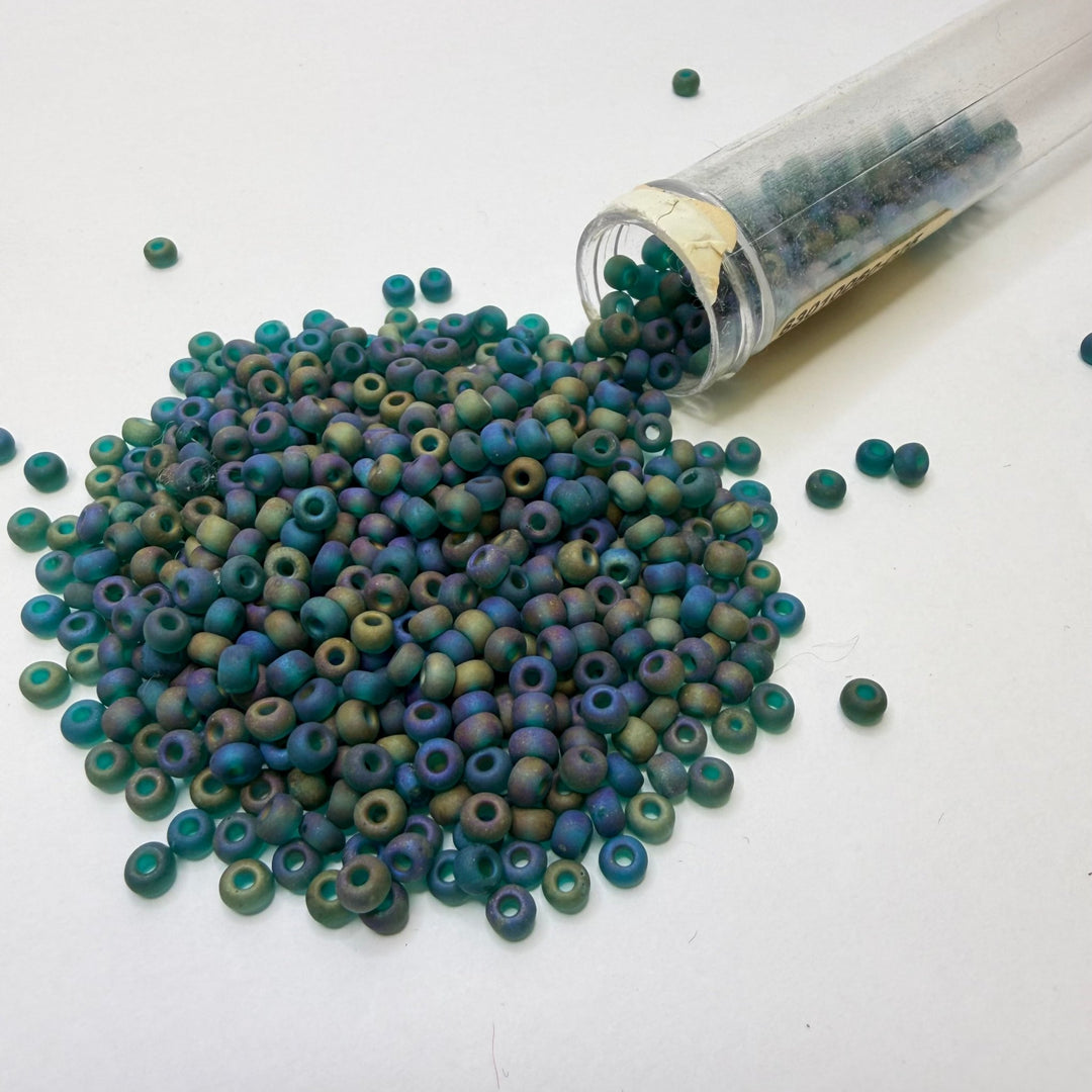 Countess Matte Multi Seed Beads Beads - Blue Purple Green - 500 Pack - True Deadstock supplies Fabric by private - Sustainable Textile | FABCYCLE