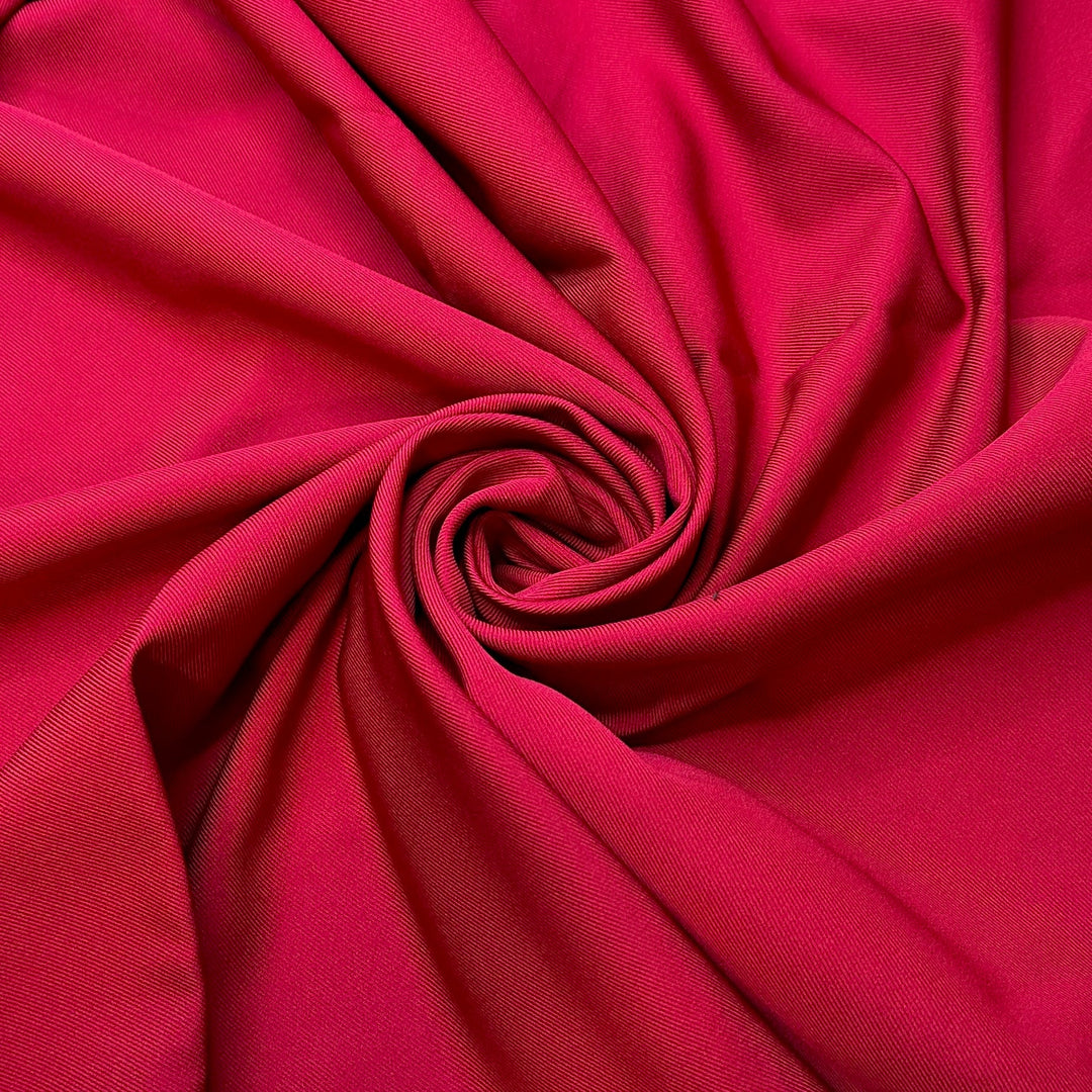 Courage For A Speaker - Twill Weave Poly Woven - Dark Red - 1.9M Bundle - True Deadstock fabric Fabric by private - Sustainable Textile | FABCYCLE