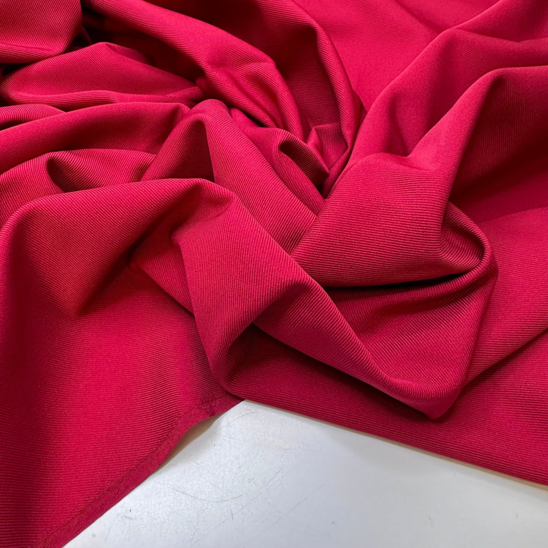 Courage For A Speaker - Twill Weave Poly Woven - Dark Red - 1.9M Bundle - True Deadstock fabric Fabric by private - Sustainable Textile | FABCYCLE