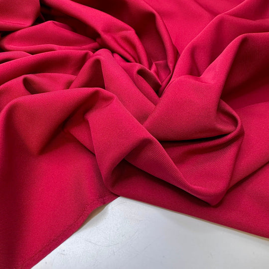 Courage For A Speaker - Twill Weave Poly Woven - Dark Red - 1.9M Bundle - True Deadstock fabric Fabric by private - Sustainable Textile | FABCYCLE