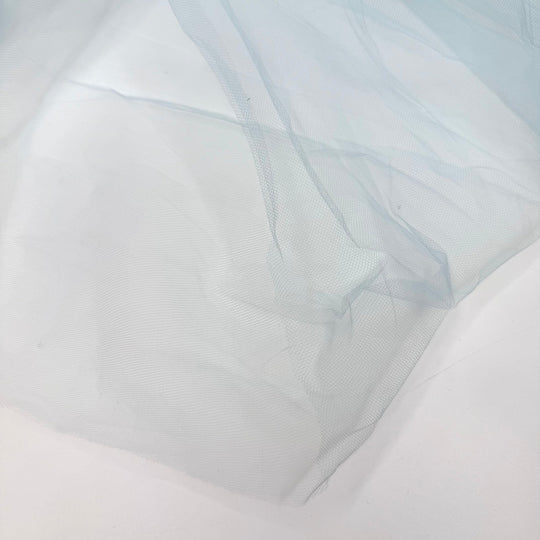 Cowboy Clothes Are Ranch Dressing - Tulle Poly Woven - Light Blue - 4.4M Bundle - True Deadstock fabric Fabric by private - Sustainable Textile | FABCYCLE