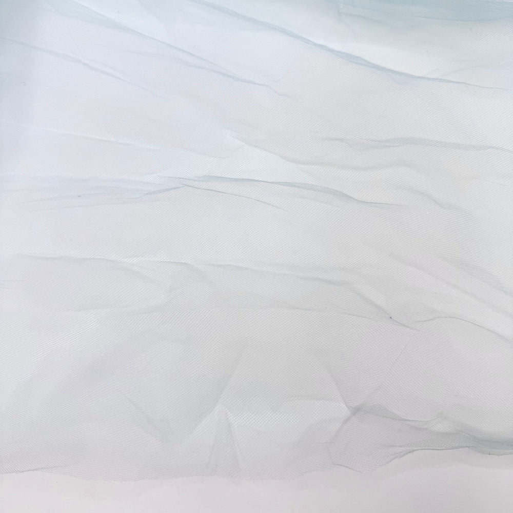 Cowboy Clothes Are Ranch Dressing - Tulle Poly Woven - Light Blue - 4.4M Bundle - True Deadstock fabric Fabric by private - Sustainable Textile | FABCYCLE