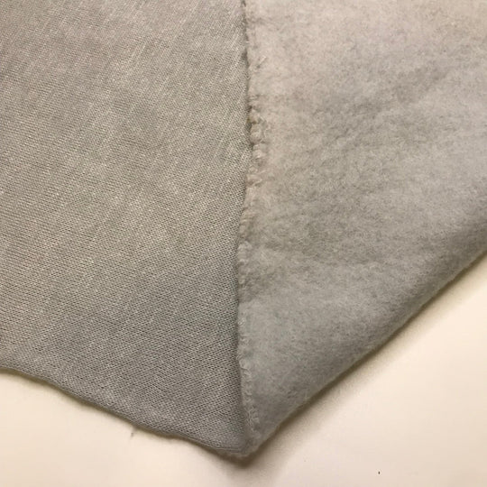 Cozy Cafe Clothes - Jersey Fleece Cotton Blend Knit - Light Grey - 1M Bundle - True Deadstock fabric Fabric by private - Sustainable Textile | FABCYCLE