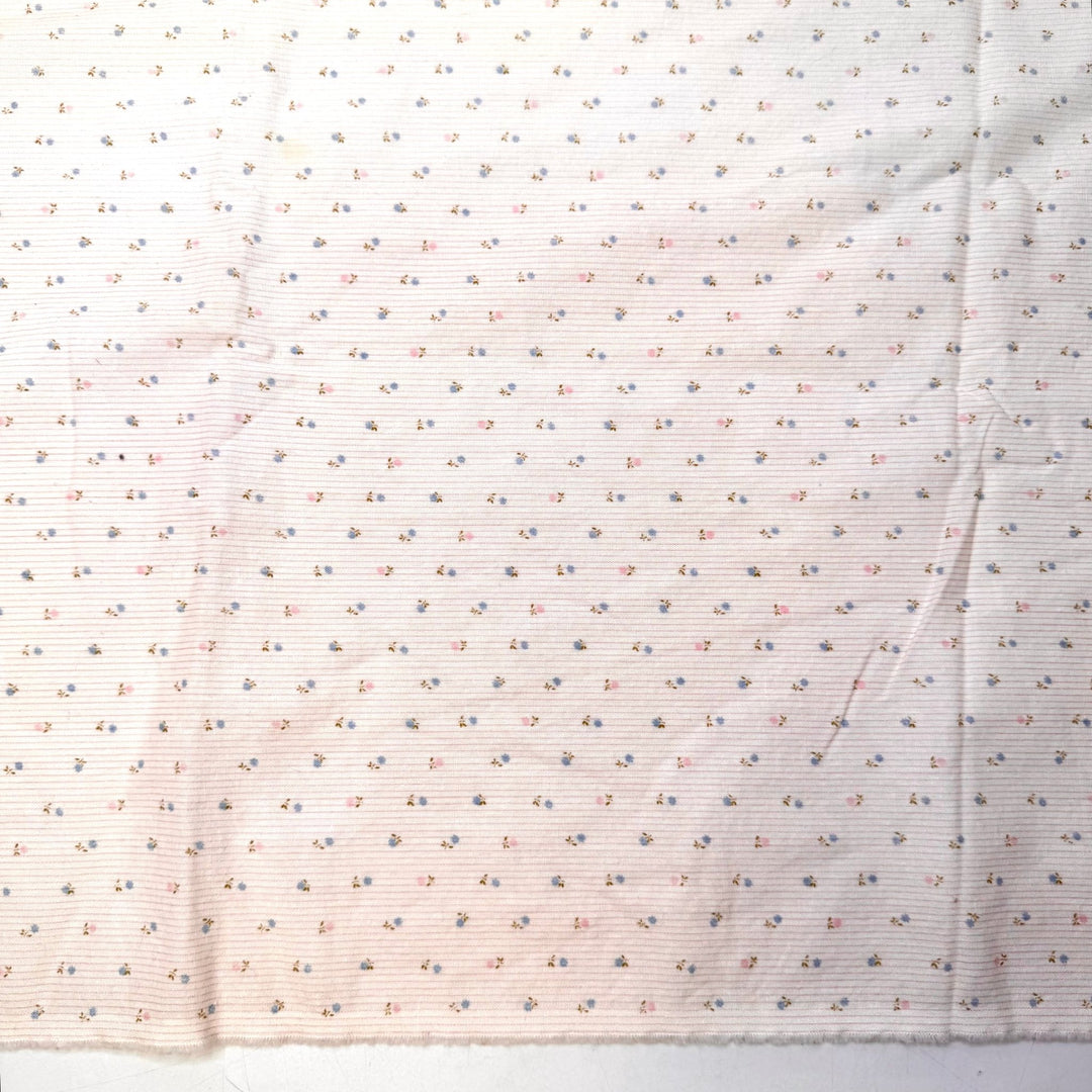 Cozy Sewing Nook - Cotton Woven - Light Pink Multi Floral - 1.2M Bundle - True Deadstock fabric Fabric by private - Sustainable Textile | FABCYCLE