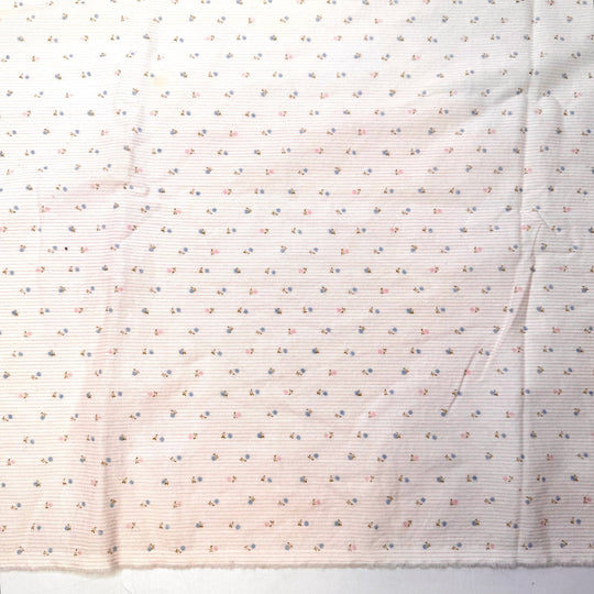 Cozy Sewing Nook - Cotton Woven - Light Pink Multi Floral - 1.2M Bundle - True Deadstock fabric Fabric by private - Sustainable Textile | FABCYCLE