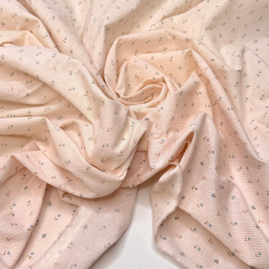 Cozy Sewing Nook - Cotton Woven - Light Pink Multi Floral - 1.2M Bundle - True Deadstock fabric Fabric by private - Sustainable Textile | FABCYCLE