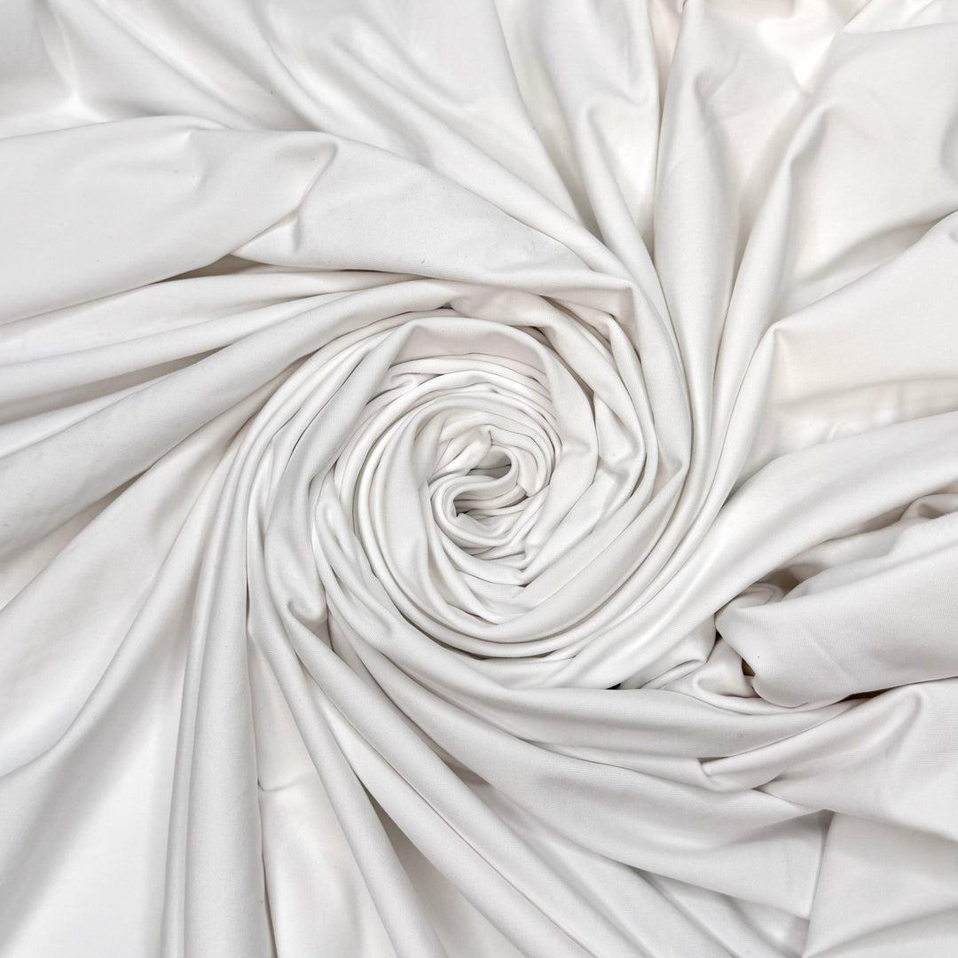 Cozy Stretch Logic - Brushed Jersey Polyester Blend Knit - White - 2.15M Bundle - True Deadstock fabric Fabric by private - Sustainable Textile | FABCYCLE