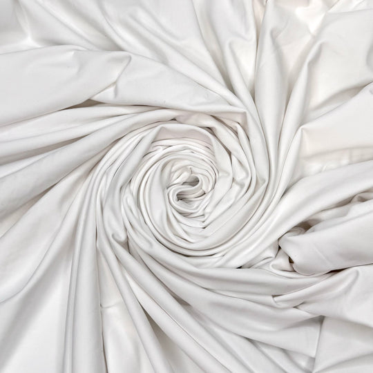Cozy Stretch Logic - Brushed Jersey Polyester Blend Knit - White - 2.15M Bundle - True Deadstock fabric Fabric by private - Sustainable Textile | FABCYCLE