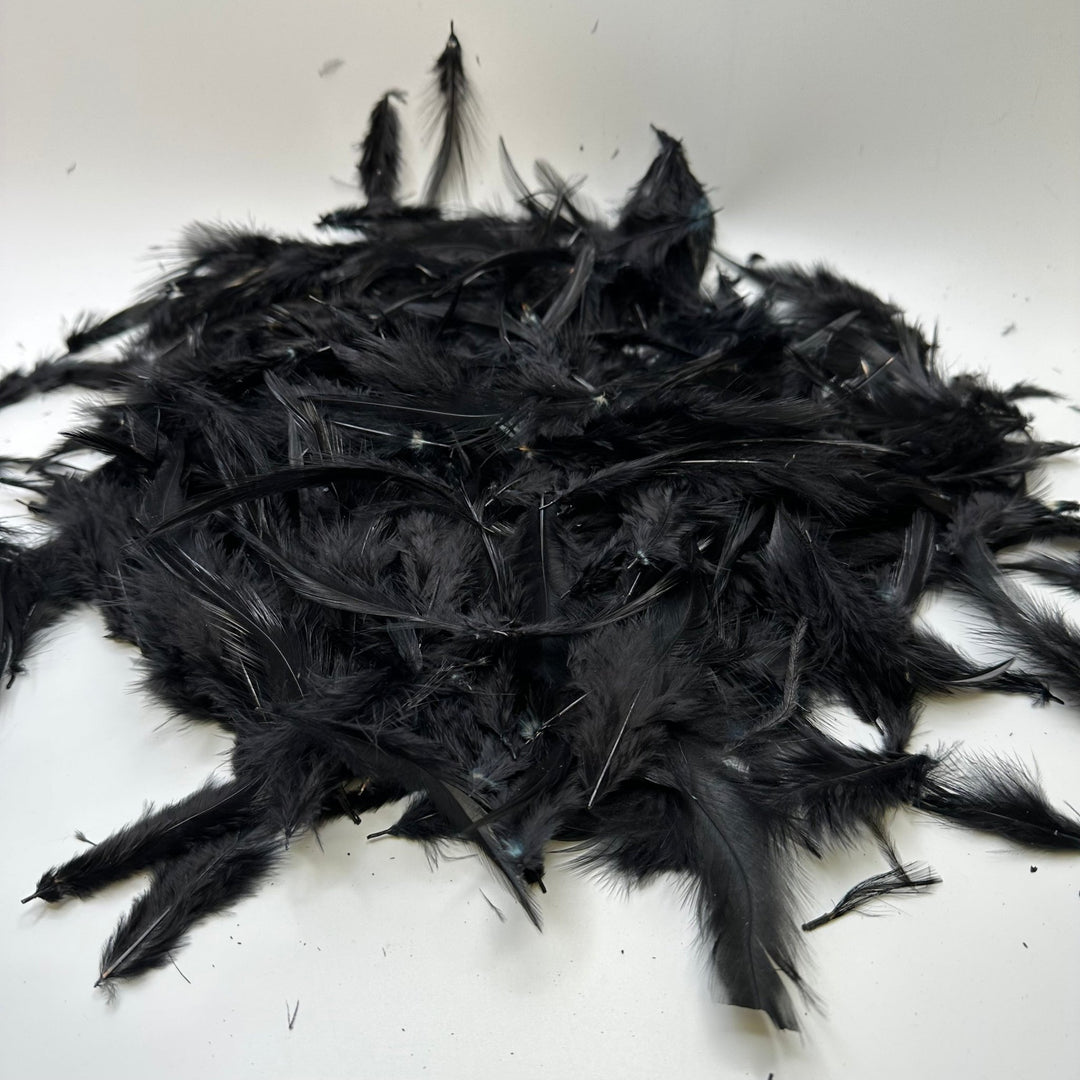 Craft Feathers - Black - 50 Pack - True Deadstock supplies Fabric by private - Sustainable Textile | FABCYCLE