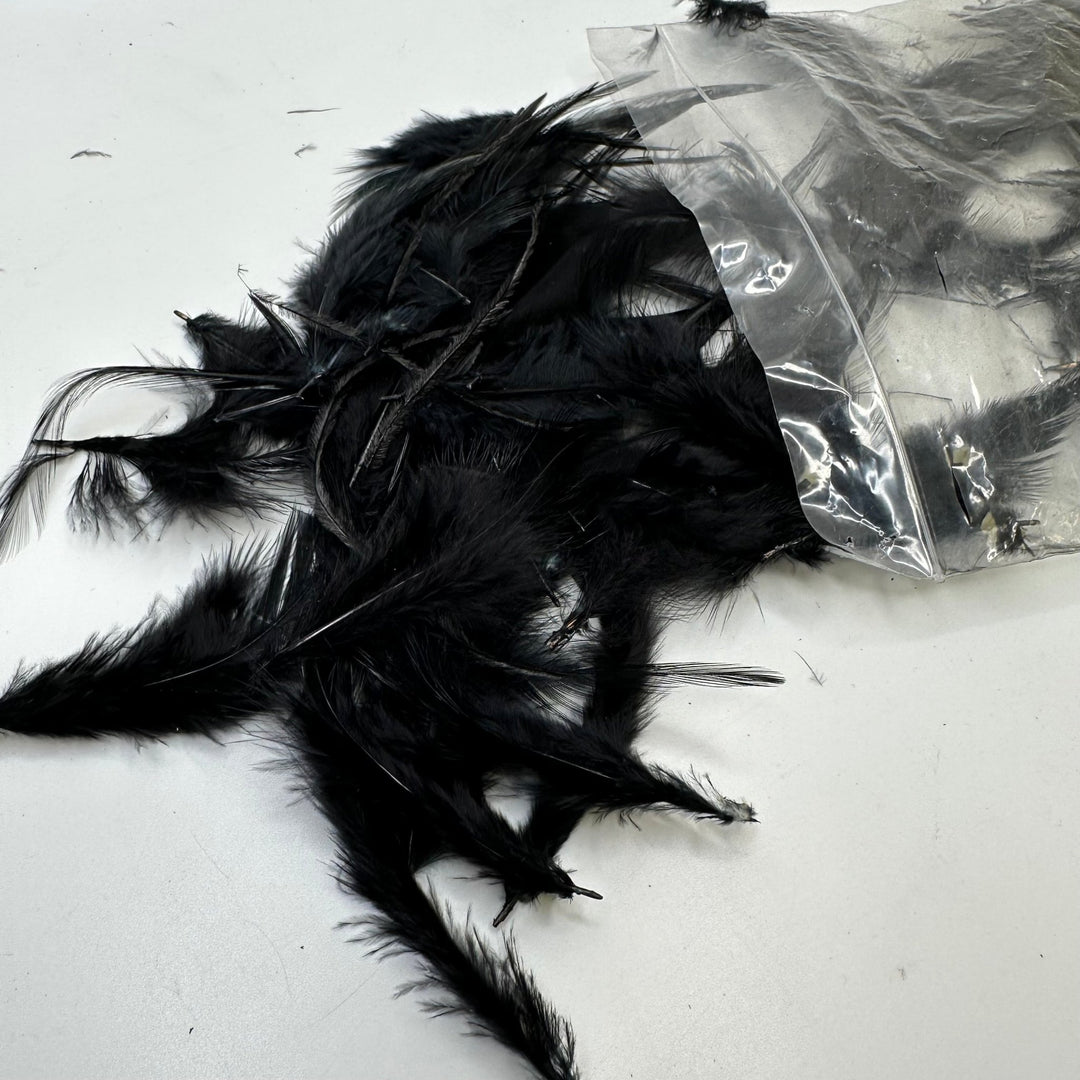 Craft Feathers - Black - 50 Pack - True Deadstock supplies Fabric by private - Sustainable Textile | FABCYCLE