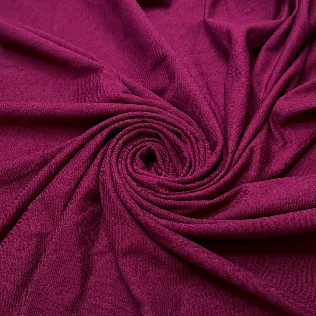 Cranberries - French Terry Bamboo/Cotton Knit - Dark Pink - 1M Bundle - True Deadstock fabric Fabric by private - Sustainable Textile | FABCYCLE