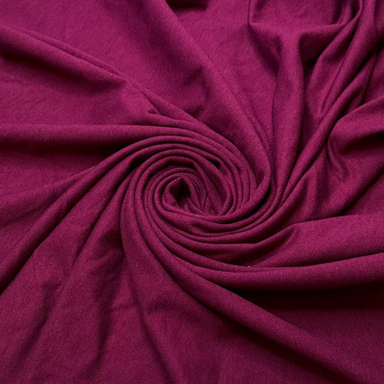 Cranberries - French Terry Bamboo/Cotton Knit - Dark Pink - 1M Bundle - True Deadstock fabric Fabric by private - Sustainable Textile | FABCYCLE
