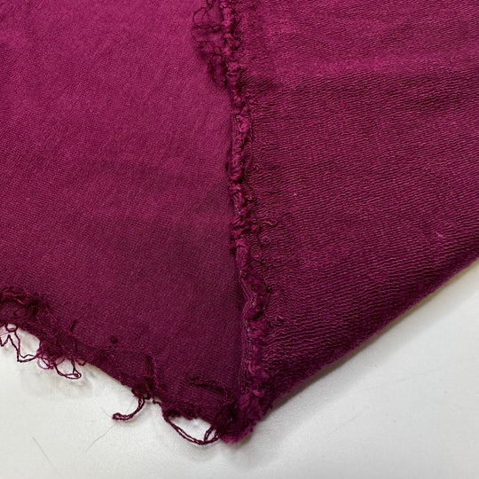 Cranberries - French Terry Bamboo/Cotton Knit - Dark Pink - 1M Bundle - True Deadstock fabric Fabric by private - Sustainable Textile | FABCYCLE