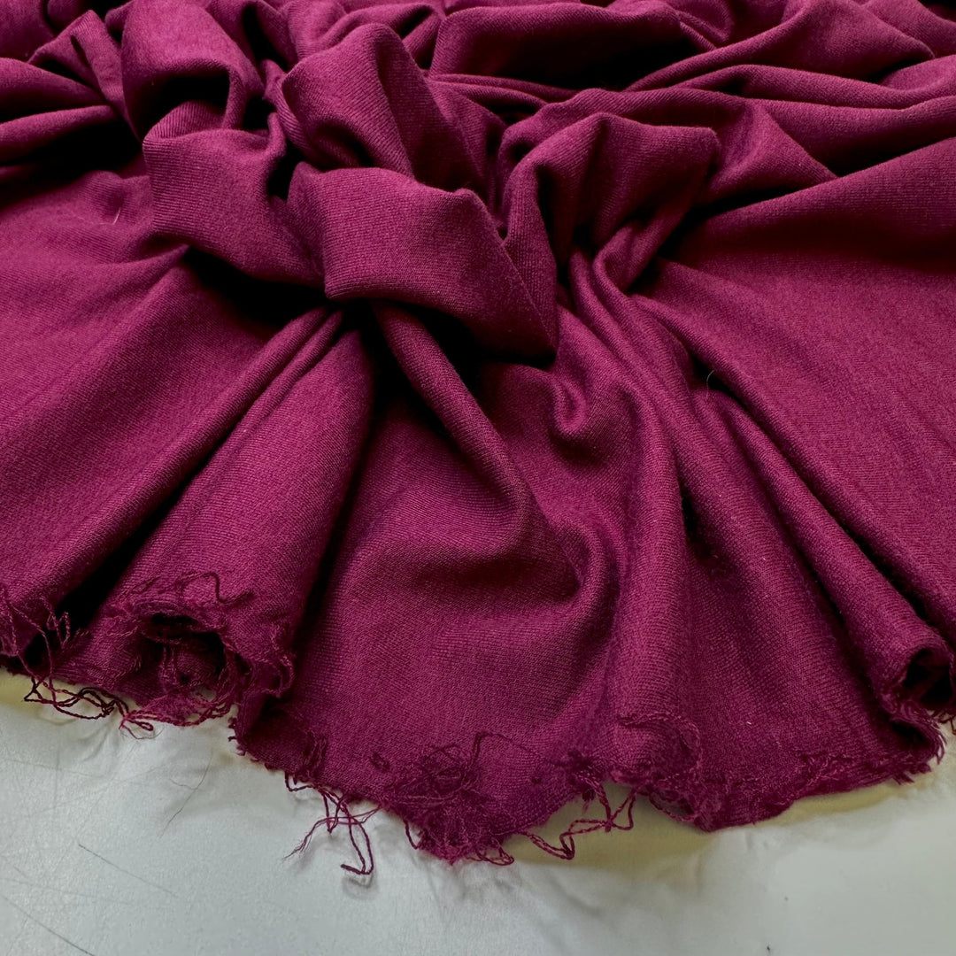 Cranberries - French Terry Bamboo/Cotton Knit - Dark Pink - 1M Bundle - True Deadstock fabric Fabric by private - Sustainable Textile | FABCYCLE