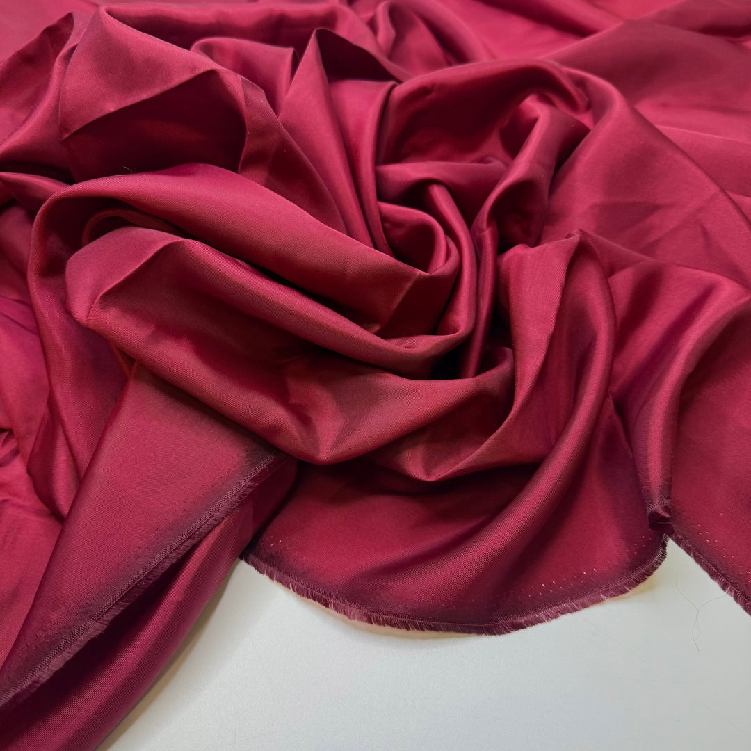 Cranberry Sauce - Polyester Blend Woven - Light Burgundy - 2.1M Bundle - True Deadstock fabric Fabric by private - Sustainable Textile | FABCYCLE
