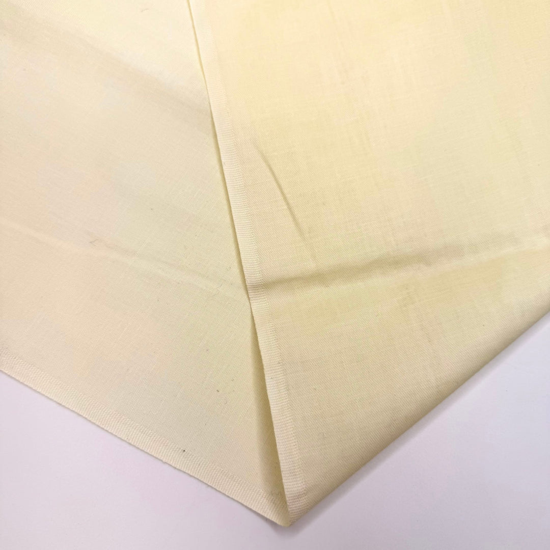 Cream Of The Crop - Poly/Cotton Woven - Light Yellow - 2.3M Bundle - True Deadstock fabric Fabric by private - Sustainable Textile | FABCYCLE