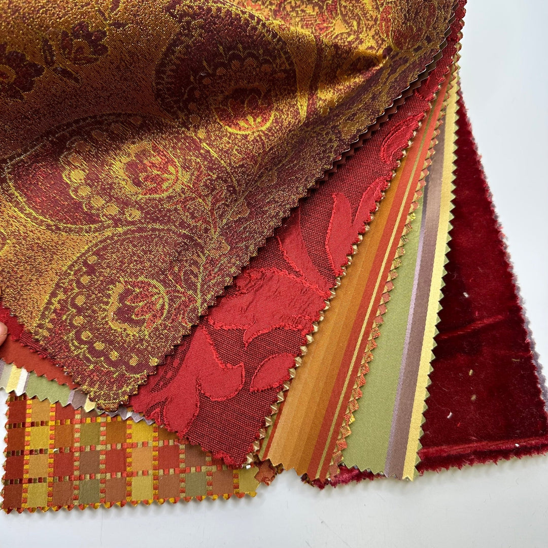 Crimson - Home Décor Sample Books - Rectangle - True Deadstock fabric Fabric by private - Sustainable Textile | FABCYCLE