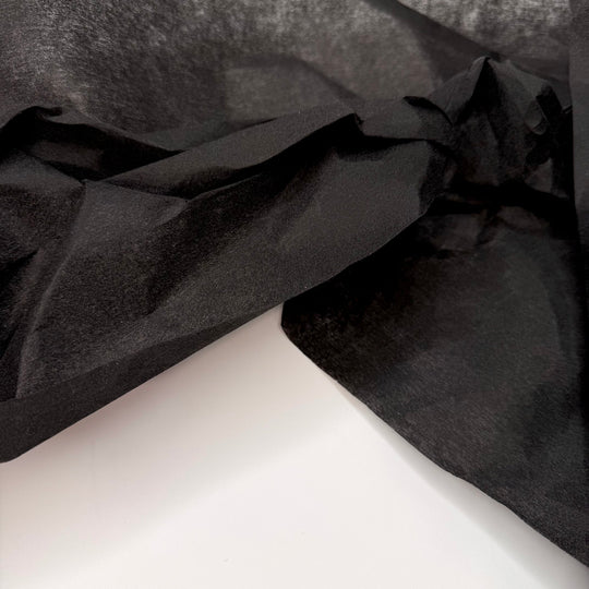 Crisp New Bag - Interfacing Synthetic Woven - Black - 10M+ Roll - True Deadstock fabric Fabric by private - Sustainable Textile | FABCYCLE