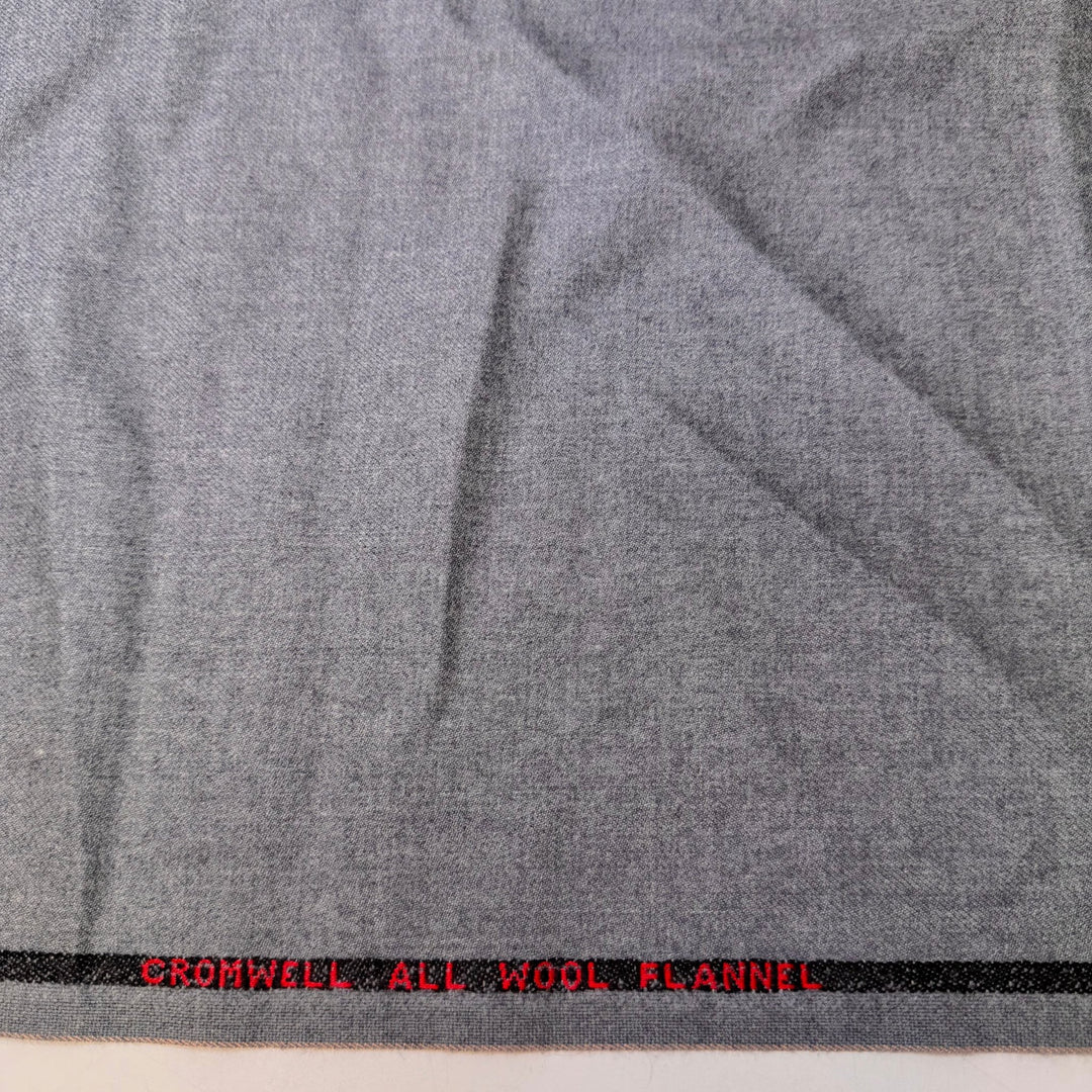 Crystal Sparkle - Flannel Finish Twill Weave Wool Woven - Light Grey - 1.2M Bundle - True Deadstock fabric Fabric by private - Sustainable Textile | FABCYCLE