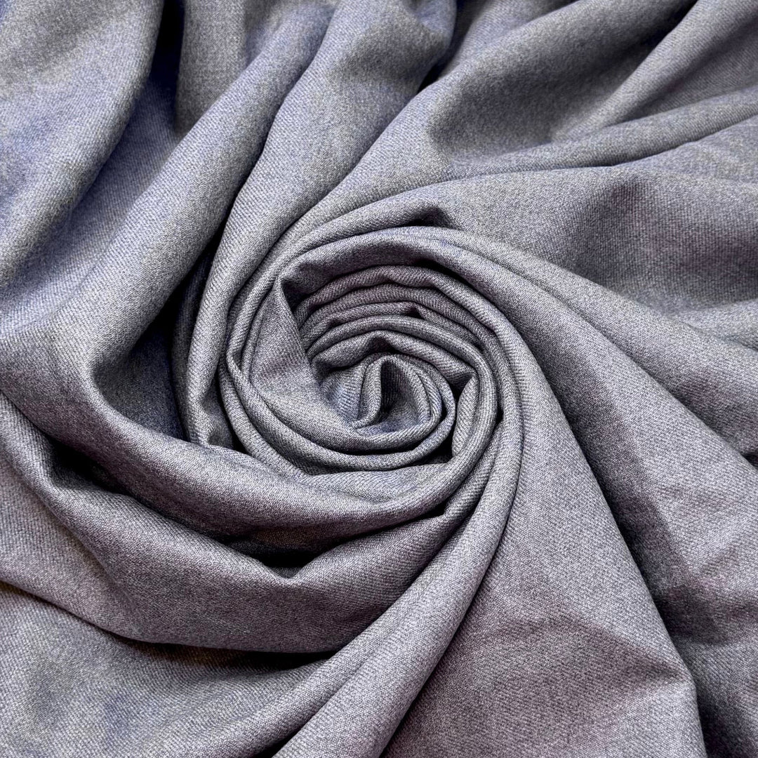 Crystal Sparkle - Flannel Finish Twill Weave Wool Woven - Light Grey - 1.2M Bundle - True Deadstock fabric Fabric by private - Sustainable Textile | FABCYCLE