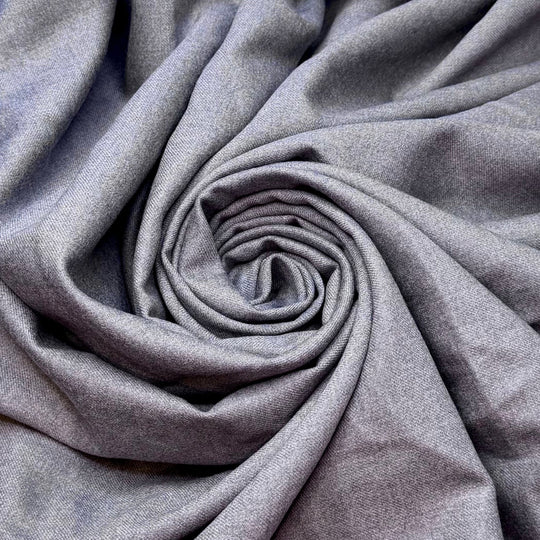Crystal Sparkle - Flannel Finish Twill Weave Wool Woven - Light Grey - 1.2M Bundle - True Deadstock fabric Fabric by private - Sustainable Textile | FABCYCLE