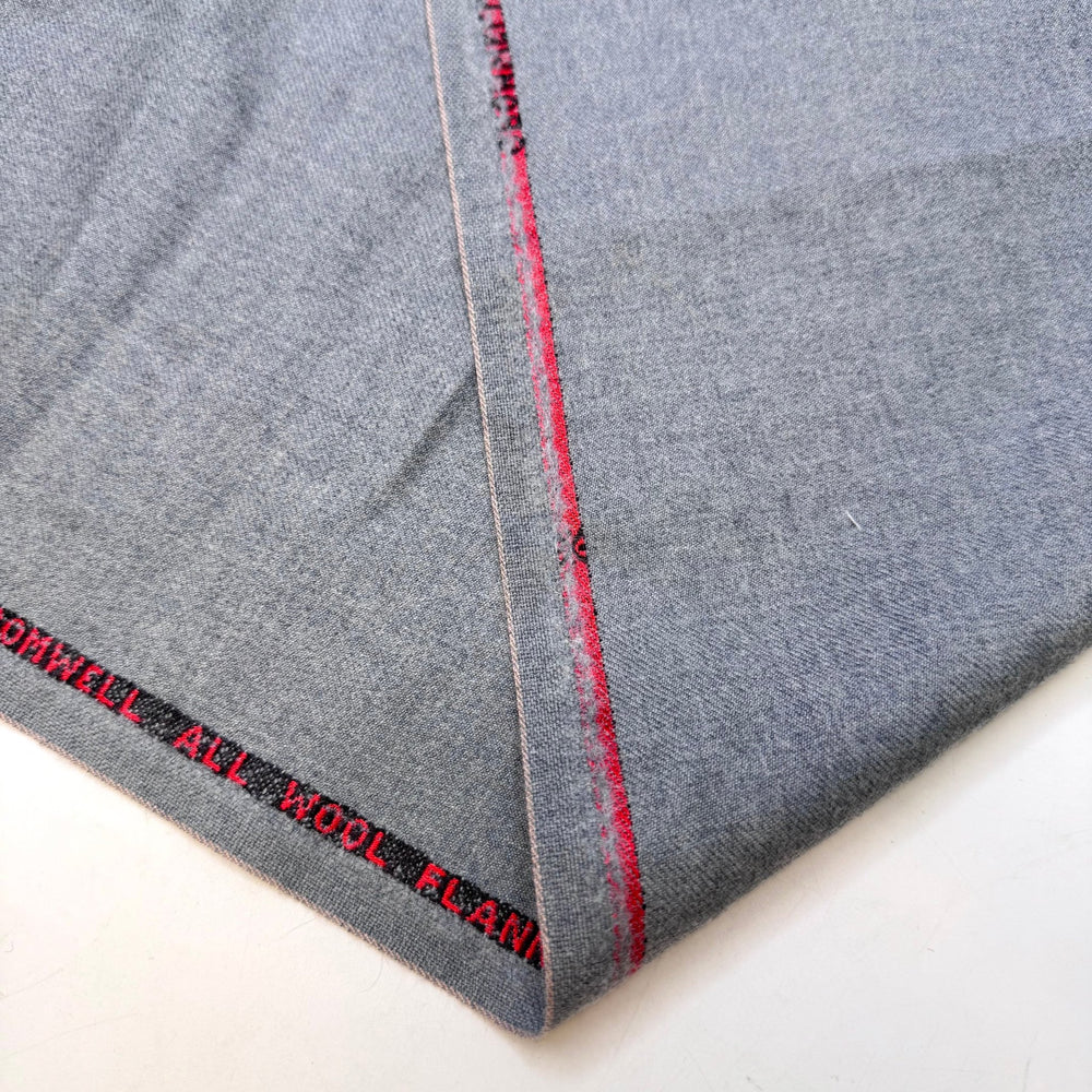 Crystal Sparkle - Flannel Finish Twill Weave Wool Woven - Light Grey - 1.2M Bundle - True Deadstock fabric Fabric by private - Sustainable Textile | FABCYCLE