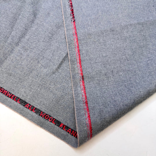 Crystal Sparkle - Flannel Finish Twill Weave Wool Woven - Light Grey - 1.2M Bundle - True Deadstock fabric Fabric by private - Sustainable Textile | FABCYCLE