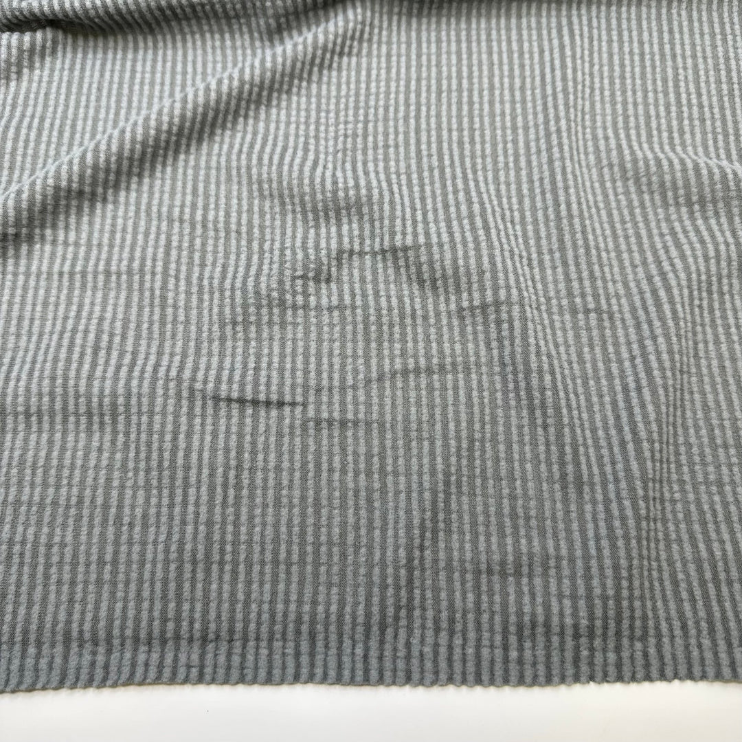 Cuddle Plans - Jersey Fleece Poly/Rayon Knit - Grey Stripes - Bundles - True Deadstock fabric Fabric by private - Sustainable Textile | FABCYCLE