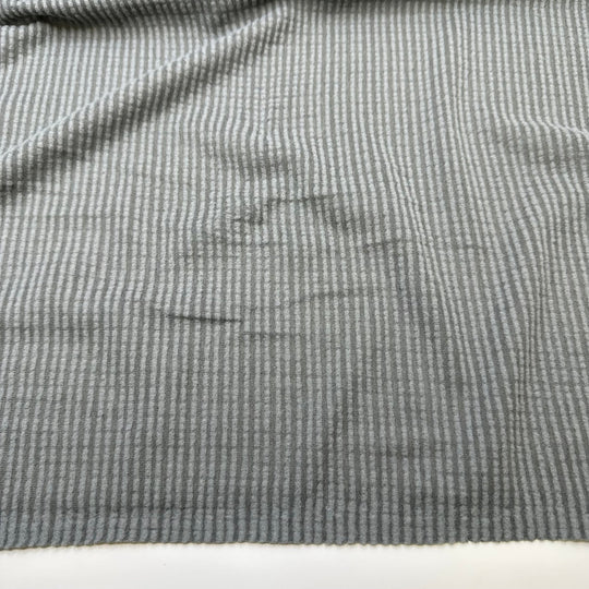 Cuddle Plans - Jersey Fleece Poly/Rayon Knit - Grey Stripes - Bundles - True Deadstock fabric Fabric by private - Sustainable Textile | FABCYCLE