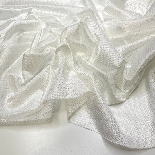 Cup Of Flour - Mesh Polyester Blend Knit - White - 1.6M Bundle - True Deadstock fabric Fabric by private - Sustainable Textile | FABCYCLE