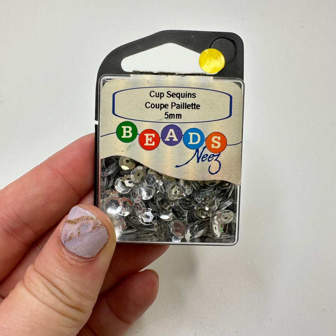 Cup Sew On Sequins - Silver - 200 Pack - True Deadstock supplies Fabric by private - Sustainable Textile | FABCYCLE