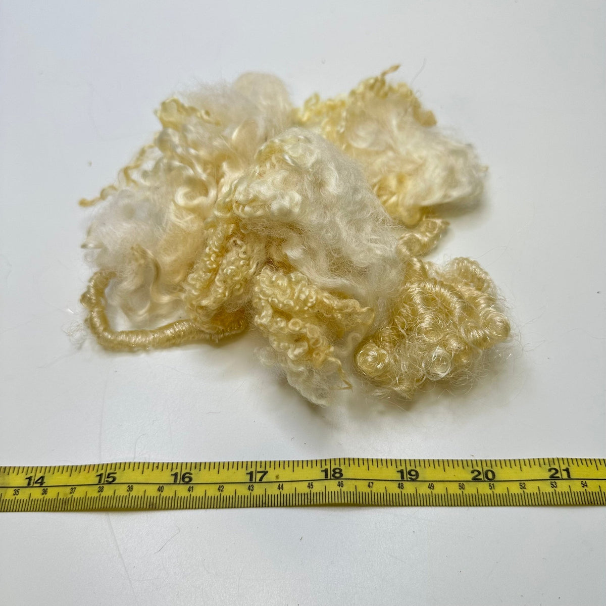 Curly Doll Hair Accessories - Light Yellow/Cream - Individual - True Deadstock supplies Fabric by private - Sustainable Textile | FABCYCLE