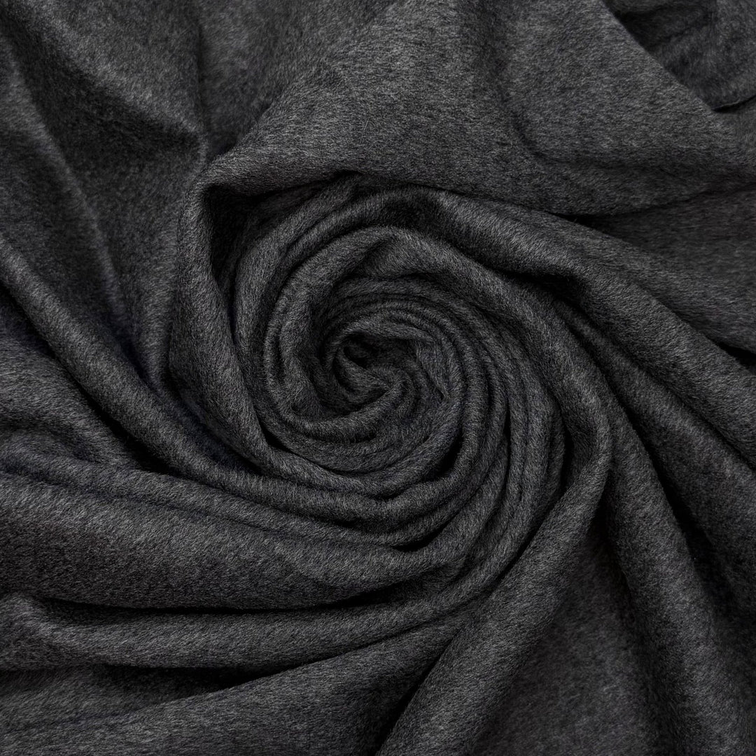 Cushion Cut - Felt Wool Woven - Dark Grey - 1M Bundle - True Deadstock fabric Fabric by private - Sustainable Textile | FABCYCLE