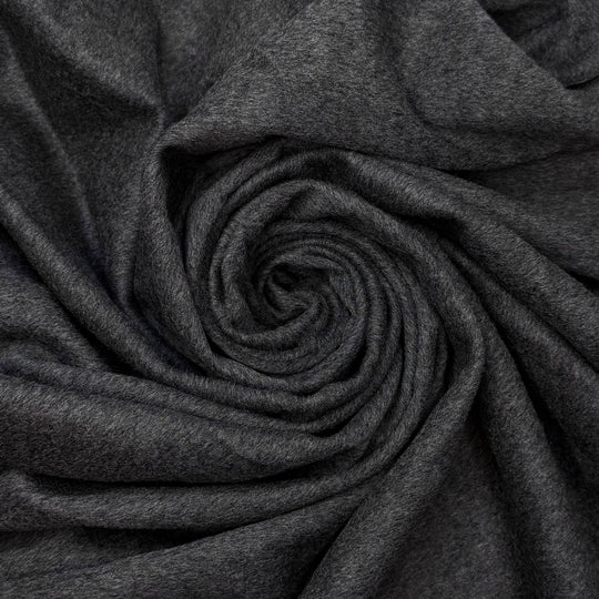 Cushion Cut - Felt Wool Woven - Dark Grey - 1M Bundle - True Deadstock fabric Fabric by private - Sustainable Textile | FABCYCLE