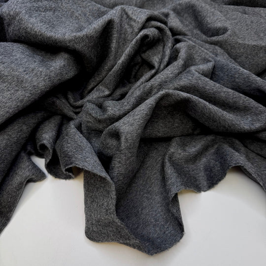 Cushion Cut - Felt Wool Woven - Dark Grey - 1M Bundle - True Deadstock fabric Fabric by private - Sustainable Textile | FABCYCLE