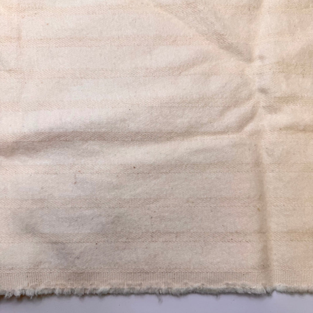 Custard - Brushed Twill Weave Cotton Woven - Cream Stripes - 1.1M Bundle - True Deadstock fabric Fabric by private - Sustainable Textile | FABCYCLE