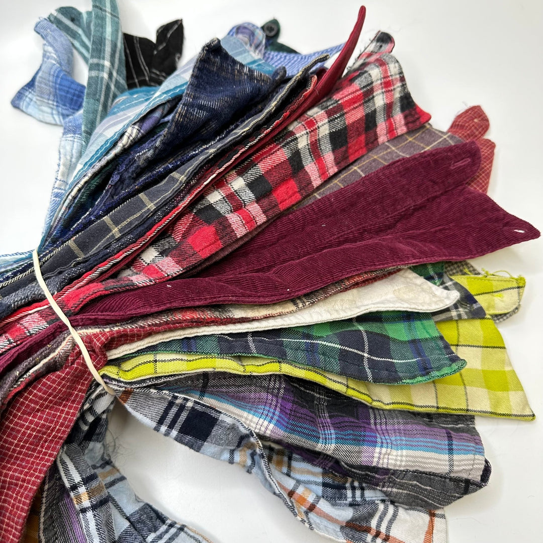 Cut Offs Shirt Collars - Multi - 30 Pack - True Deadstock supplies Fabric by private - Sustainable Textile | FABCYCLE