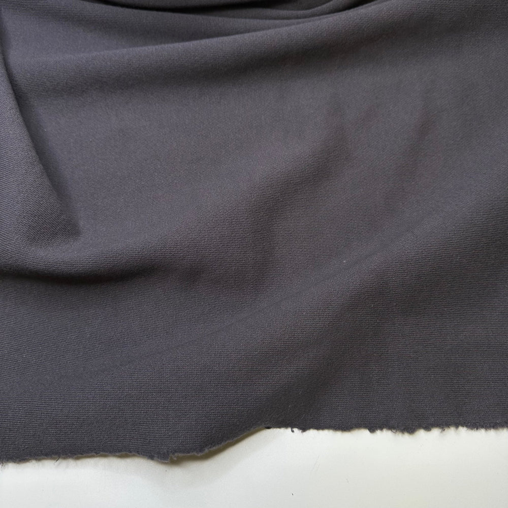 Cute As A Elephants Ear - Jersey Fleece Cotton Knit - Dark Grey - Bundles - True Deadstock fabric Fabric by private - Sustainable Textile | FABCYCLE
