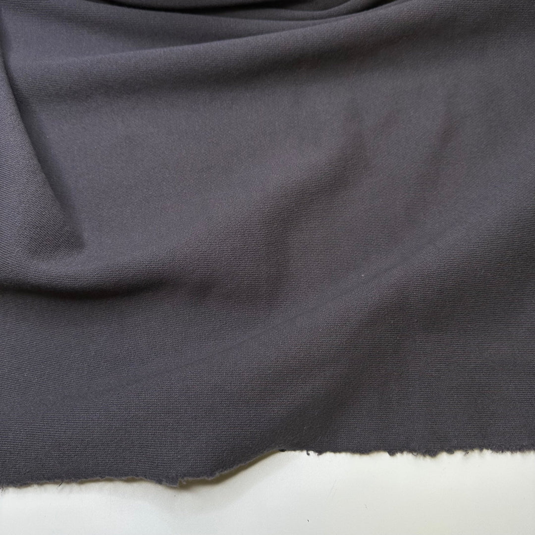 Cute As A Elephants Ear - Jersey Fleece Cotton Knit - Dark Grey - Bundles - True Deadstock fabric Fabric by private - Sustainable Textile | FABCYCLE