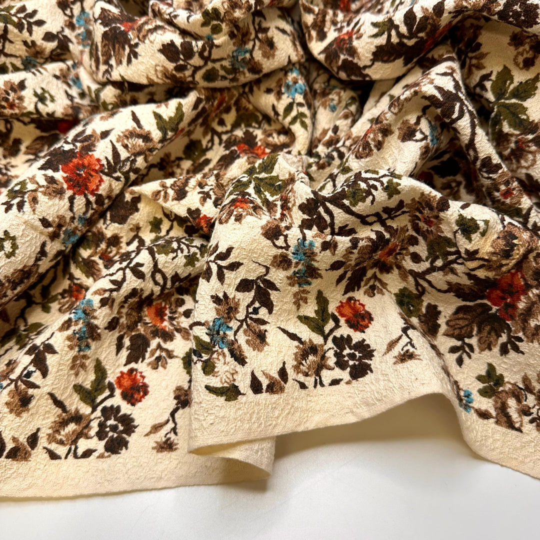 Cute Vintage Stores - Cotton Blend Woven - Cream Multi Floral - 1.8M Bundle - True Deadstock fabric Fabric by private - Sustainable Textile | FABCYCLE