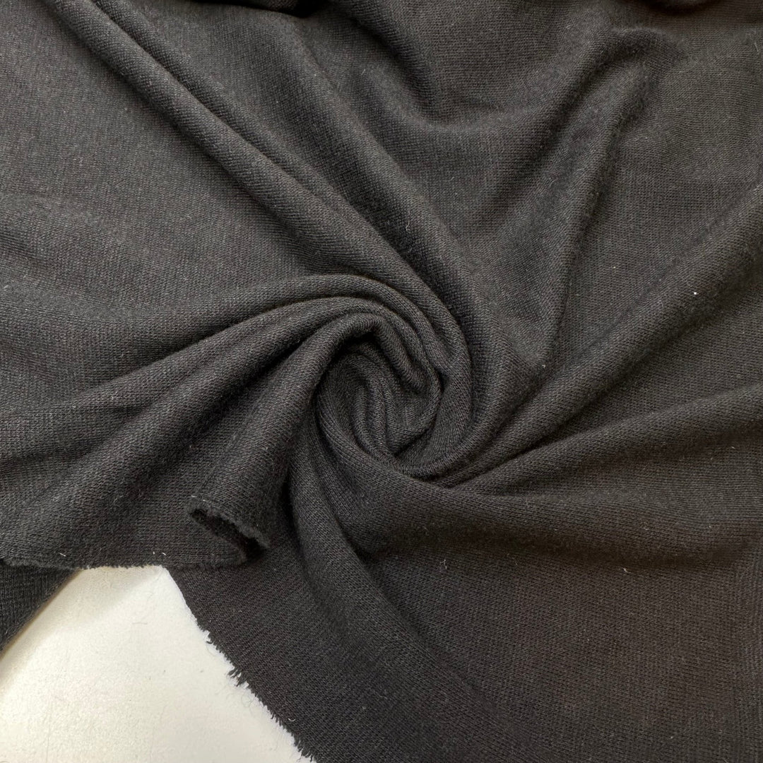 Dad Only Sweater - Rib Knit Bamboo Blend Knit - Black - Bundles - True Deadstock fabric Fabric by private - Sustainable Textile | FABCYCLE