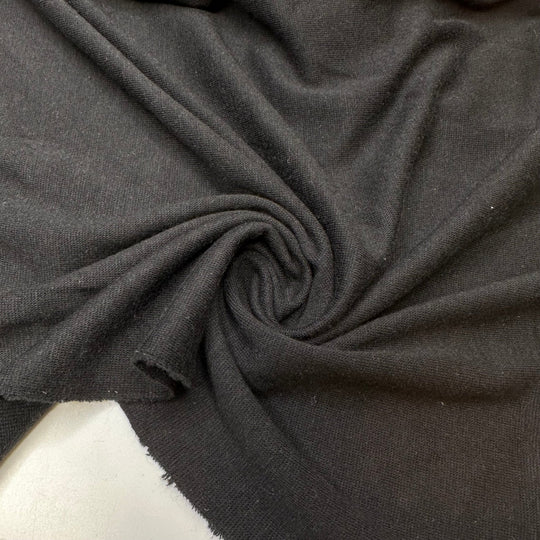Dad Only Sweater - Rib Knit Bamboo Blend Knit - Black - Bundles - True Deadstock fabric Fabric by private - Sustainable Textile | FABCYCLE