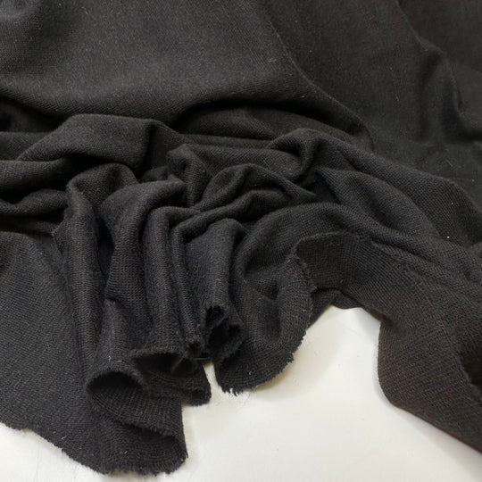 Dad Only Sweater - Rib Knit Bamboo Blend Knit - Black - Bundles - True Deadstock fabric Fabric by private - Sustainable Textile | FABCYCLE